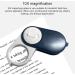 10X Pocket Magnifying Glass Double Layer Lenses Folding Handheld Mini Magnifier Keyring with LED Light for Reading Inspection Elderly - Buy Online on GoSupps.com