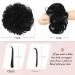 RUWISS Natural Black Messy Bun Hair Piece - 100% Human Hair Updo Extension for Women - Real Hair Scrunchies Ponytail - 1 Count - Buy Online on GoSupps.com