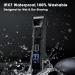 Waterproof Body & Groin Hair Trimmer for Men | Dual-Head Ceramic Blade & Foil Shaver | Rechargeable Wet & Dry Groomer with LCD Display - Black - Buy Online on GoSupps.com