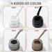 NLFOX Gel Liner Nail Art - 4 Colors Black White Glitter Gold Silver Gel Liner Nail Polish Paint for Nail - 4 * 8ml French Manicure Gel Polish - Uv Liner Nail Gel for Nail Design - Buy Online on GoSupps.com