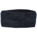 styleBREAKER ladies headband in fine crochet look plain thermal fleece lining plain winter headband 04026051 colour: dark blue