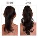RUNATURE Ponytail Extension - Real Hair 40cm Braid Darkest Brown #2 80g 16 Inch Natural Look - Buy Online on GoSupps.com