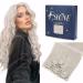 FSHINE hair extension real hair clip platinum blonde 45cm full of head clip in extensions real hair white blond hair extension real hair clips smooth hair 7 brick real hair extensions clip 120g #1000 3.1 clip #1000 45cm