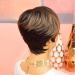 Evasens Short Pixie Cut Human Hair Wig for Black Women - Pixie with Bangs, Natural Straight Black with Brown Layered Wavy Style - Daily Wear Wig (F1B/30) - Buy Online on GoSupps.com