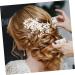 Ipetboom Flower Rhinestone Hair Comb Tiara Floral Hair Accessories Rhinestone Headpiece Bridal Side Flower Hair Comb Creative Hair Comb Women Hair Comb White Bride Plastic Hair up Wedding - Buy Online on GoSupps.com