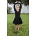 DANSHOW Girls Ballet Dance Leotard with Flutter Sleeve, Petal Skirt & Bowknot Back - T-Black, 6-8 Years - Buy Online on GoSupps.com