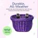 Colorbasket 01617 Front Handle Bar Kids Bike Basket - Weather Resistant, Adjustable Straps, Food-Contact Safe - Purple - Buy Online on GoSupps.com