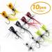 Ghanneey Fly Fishing Poppers Dry Flies Lures - 10pcs Fly Fishing Tying Tools for Bass, Trout, Salmon - Flies Making Accessories for Panfish & Bluegill - Buy Online on GoSupps.com