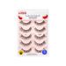 KISS Looks So Natural False Eyelashes Multipack Lightweight & Comfortable Tapered End Technology Reusable Cruelty-Free Contact Lens Friendly Style 'Poise' 5 Pairs Fake Eyelashes
