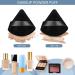 AWAVM 4 Pcs Triangle Powder Puff Set - Makeup Sponge with Strap for Loose Powder - Reusable Cosmetic Foundation Tool in Black and White - Buy Online on GoSupps.com