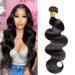 Body Wave one Bundle Human Hair  20 Inch 100% Unprocessed Human Hair Bundle  10A Brazilian Body Wave Hair Weave Natural Color Double Weft for Black Women 20 only bundles