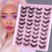 False Eyelashes 20 Pairs Textured Natural Fluffy Boosted Wispy Lashes False Eyelashes Thick Long Messy False Eyelashes - Buy Online on GoSupps.com