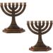 HOMSFOU 4 pcs Arms Branch Judaica Decoration Party Menorah Land Religious Office Holder Fengshui Holders Adornments Shabbat Worship Vintage Jerusalem for Chruch Home Dinner Statue - Buy Online on GoSupps.com