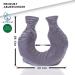 KUFL High-Quality Neck Heat Bottle | Soft Fleece PVC Pain Relief for Neck Back & Shoulders - Ideal for Heat Therapy (Gray) - Buy Online on GoSupps.com