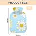 Mnsruu 2L Hot Water Bottle with Soft Daisy Flower Cover - Perfect Christmas Gift for Women & Kids - Buy Online on GoSupps.com