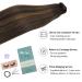 DOORES Balayage Dark Brown to Chestnut Brown Human Hair Ponytail Extension 14 Inch 75g - Clip in Heat Resistant Real Hair Piece - Buy Online on GoSupps.com