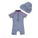 Baby Boys Sunsuit UPF 50+ Sun Protection with Zipper Swimwear and Sun Hat - Captain 18-24 Months - Buy Online on GoSupps.com