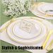WDF 300 Piece Gold Plastic Silverware Set - Disposable Flatware for Thanksgiving - Includes 100 Forks, 100 Spoons, 100 Knives - Elegant Gold Plastic Cutlery - Buy Online on GoSupps.com
