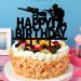 PLIGREAT Happy Birthday Cake Toppers Black Acrylic Cake Toppers Cupcake Toppers Cool Cake Topper for Gamers Soldiers Shooters Boys Mans Birthday Party Cake Decorations Cake Shops Supplies - Buy Online on GoSupps.com