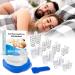 2 pieces of anti -snoring rail+8 pieces of anti -snoring nasal spreader reusable snoring stopper anti -schnarch bite track against teeth grinding anti -snoring for better sleep