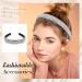 Yunlly Rhinestone Wedding Headband Set - 4 Pcs Bridal Diamond Crystal Tassel Headpiece for Women - Silver - Buy Online on GoSupps.com