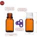 Handsunity 10ml Dripper Insert - 6 Small Amber Glass Pharmacy Bottles with White Dropper Closure | Braunglas Set with 18 Aids - Buy Online on GoSupps.com