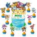 37pcs Super Wings Cake Decorations with 1pcs Super Wings Cake Topper 36pcs Cute Cupcake Toppers for Girls Birthday Party Decorations