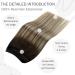 Hetto Real Hair Extensions - Ombre Dark Brown to Medium Blonde Mix 100g 45cm | Remy Quality Tresses for Hair Recovery - Buy Online on GoSupps.com