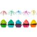 TecUnite 100 Pieces Foil Frill Firework Cupcake Picks Christmas Cupcake Topper 9 Inch Coconut Tree Shape Food Picks Supplies Party Decoration (Multicolored) - Buy Online on GoSupps.com