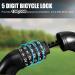 High-Security 5-Digit Number Lock Chain Bicycle Lock - 7x900mm for Bikes eBikes & Motorcycles - Durable & Safe Black Lock - Buy Online on GoSupps.com
