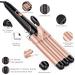 Bestope 5-in-1 Wave Iron Set - Ceramic Curling Rods with Adjustable Temperature Fast Warming Gloves & Clips - Perfect for Large Curls - Elegant Rose Gold - Buy Online on GoSupps.com