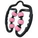 Upgraded MZDXJ Fit Roller Pro,Six-Wheel Fascia Muscle Roller, Cellulite Roller, Massage Roller for Relieve Muscle Soreness Thigh, Calf, Arm, Shoulder Reduce Cellulite,Deep Tissues Massage (Black Pink)