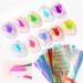 SILPECWEE 11 Sheets Aurora Nail Foil Laser Stickers | Iridescent Cellophane Nail Art Designs | Holographic 3D Decoration for Women and Kids - Buy Online on GoSupps.com