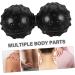 Ultechnovo 3-Piece Double Massage Ball Set | Lacrosse Balls & Peanut Rollers for Muscle Relief | Yoga & Foot Massage | Black - Buy Online on GoSupps.com
