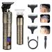 GSKY 2021 New Professional Men's Hair Clippers Zero Gapped Trimmers Pro Li T Blade Trimmer Professional edgers Clippers for Men French Trimmer Cordless Rechargeable LED Display (Golden)