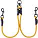 Floxic Dew Double Dog Leash for 2 Dogs Reflective Stretchable No Hogging Ideal for Small to Medium Dogs - Gray/Orange - 8mm - Buy Online on GoSupps.com