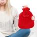 Voiakiu 2L Heat Bottle Covers - Ultra-High Plush Fur - Winter Warmer for Women & Children - Red | International Shipping Available - Buy Online on GoSupps.com