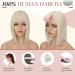 Elailite Clip in Fringe Human Hair Wispy Air Bangs (Super Thin Type) - 100% Real Remy Natural Hair Bangs 5 Inch With Temples Hair Piece 15g - #60 Platinum Blonde - Buy Online on GoSupps.com