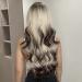 HAIRCUBE Long Curly Blonde to Dark Brown Synthetic Wig with Neat Fringe for Women - Buy Online on GoSupps.com