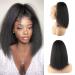 LEOSA 14 inch Drawstring Ponytails for Black Women Short Natural Black Yaki Straight Drawstring Ponytail hair extensions (14 Inch (Pack of 1)  1B) 14 Inch (Pack of 1) 1B