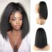 LEOSA 14 inch Drawstring Ponytails for Black Women Short Natural Black Yaki Straight Drawstring Ponytail hair extensions (14 Inch (Pack of 1)  1B) 14 Inch (Pack of 1) 1B