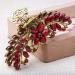 Women Retro Flower Alloy Hair Clip - Large Rhinestone Anti-Slip Red Hair Accessory | Shop Now! - Buy Online on GoSupps.com