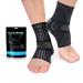 Professional Ankle Support Brace 2 Pack Breathable Plantar Fasciitis Socks Anti-Slip Ankle Compression Sleeve Socks for Joint Pain Ligament Damage Sprained Ankle Achilles Tendonitis Sports S Black(Pair)