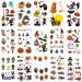 400 Halloween Temporary Tattoos for Kids - Non-Toxic Stickers for Makeup, Party Cosplay, Face Decals - Halloween Favors for Boys and Girls - Cartoon Designs - Buy Online on GoSupps.com