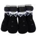 Petloft anti-slip dog socks 4 pieces indoor slide-resistant dog socks with adjustable removable fastening tape for small medium-sized dogs cats puppies older pets (black paw) black paws s