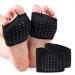 Metatarsal Sleeve with Gel Pads-Soft Forefoot Sleeves Cushions-Anti Slip Fabric Soft Ball of Foot Cushions (Black Men's 10-14.5)
