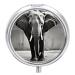 Round Pill Box Black and White Elephant Print 3 Compartment Medicine Pill Case Print Pill Organizer Decorative Metal Portable Pill Box Pocket Pill Box Style