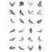 Pigeons 24 edible PRE CUT wafer paper cupcake toppers - Buy Online on GoSupps.com