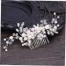 FRCOLOR Accessories bridal headpiece pearl hair accessories white hair accessories bridal comb wedding hair accessories bridal hair accessories wedding hair comb bride crystal Hair Comb - Buy Online on GoSupps.com