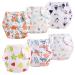 6 pieces baby fabric diaper diaper pants baby diapers pocket diapers size adjustable washable reusable diapers for newborns 0-18 months style 2